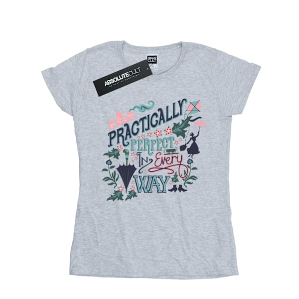 Mary Poppins Dam/Kvinnor Praktiskt Bomull T-shirt XL Sport Sports Grey XL