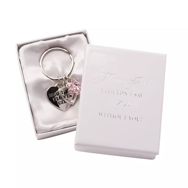Amore Blomsterflicka Berlock Nyckelring En Storlek Silver Silver One Size