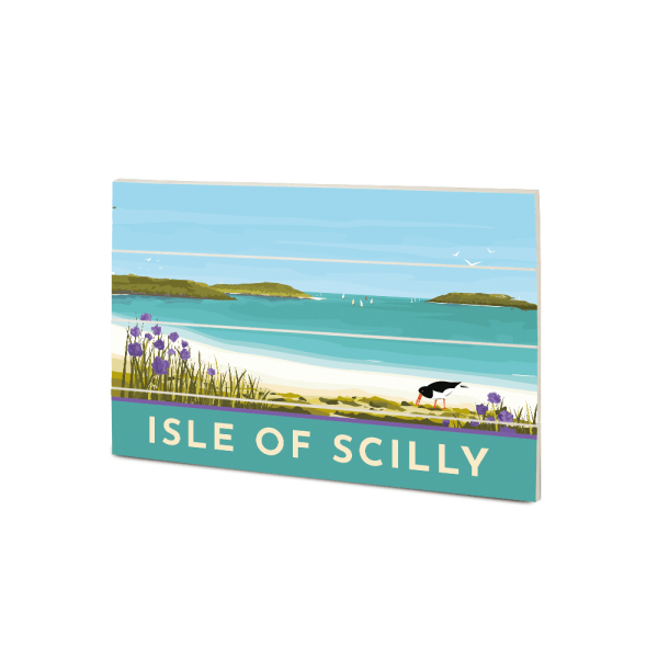 Georgina Westley Scilly Wood Print 59cm x 40cm Blå/Vit/Grön Blue/White/Green 59cm x 40cm