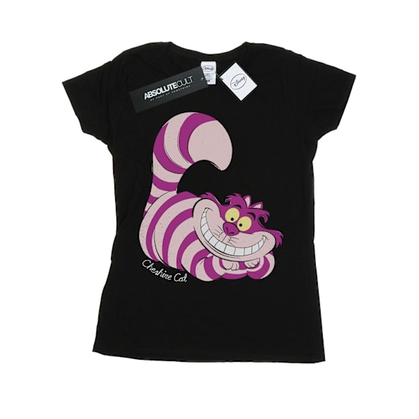 Alice i Underlandet Dam/Dam Cheshire Cat Fitted T-Shirt X Black XS