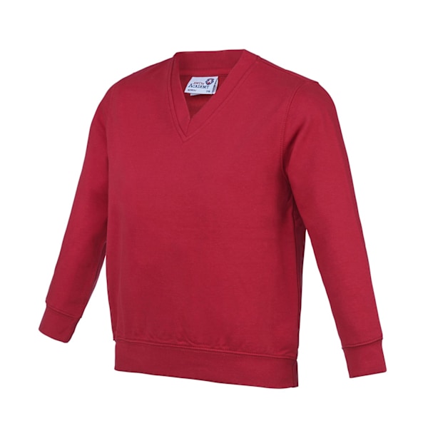 Awdis Barn/Barn Akademi V-ringad Sweatshirt 3-4 År Röd Red 3-4 Years