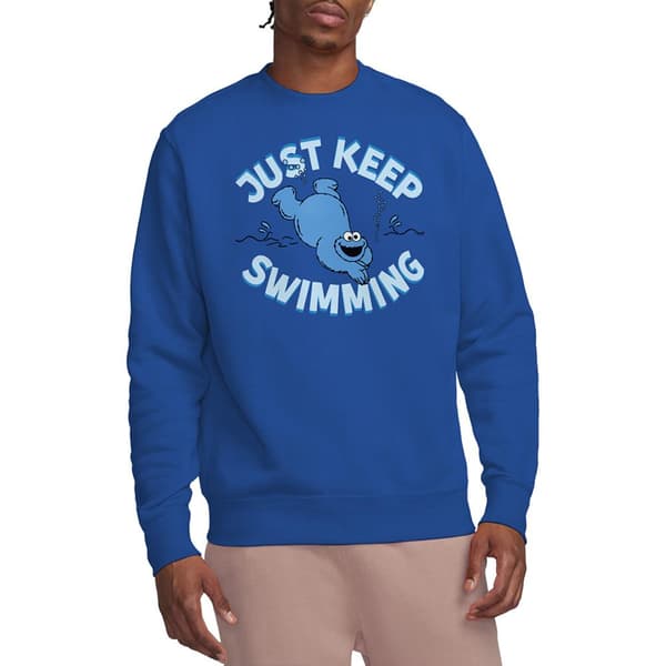 Sesamgatan Unisex Vuxen Just Keep Jumping Kakmonstret Tröja Royal Blue M