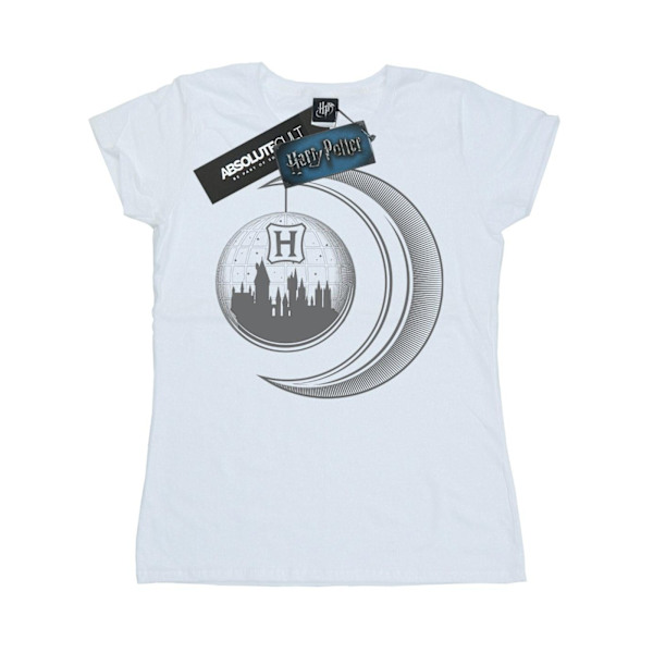Harry Potter Dam/Kvinnor Hogwarts Moon Bomull T-shirt M Vit White M