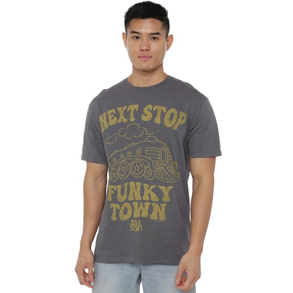 BET Herr Soul Train Next Stop T-Shirt M Kolgrå Charcoal M