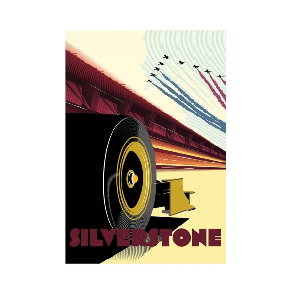 Zoom Silverstone Formula 1 Poster 40cm x 30cm Persika/Blå/Vit Peach/Blue/White 40cm x 30cm