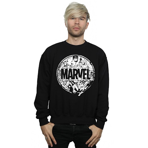 Marvel Comics Herr Logo Karaktär Infill Sweatshirt L Svart Black L