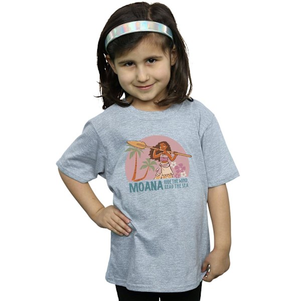 Disney Girls Moana Läs Havet Bomull T-shirt 5-6 År Sport Sports Grey 5-6 Years