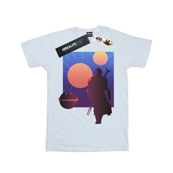 Star Wars Boys The Mandalorian Duo Sunset T-Shirt 7-8 år Vit White 7-8 Years