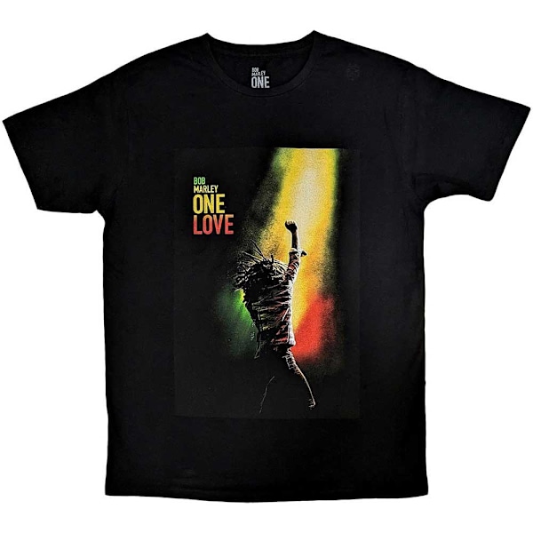 Bob Marley Unisex Adult One Love Movie Poster T-Shirt XL Svart Black XL