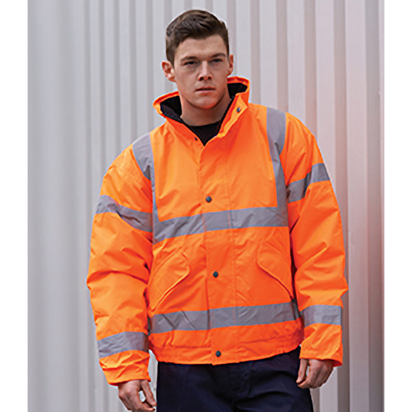 Portwest Herr Hi-Vis Säkerhetsarbetskläder Bomberjacka GO/RT L Orange Orange L