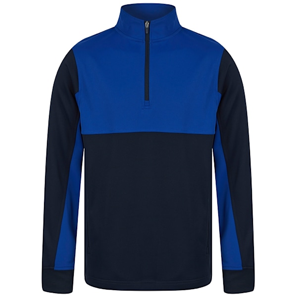 Finden & Hales Herr Quarter Zip Track Top XL Marinblå/Kunglig Blå Navy/Royal Blue XL