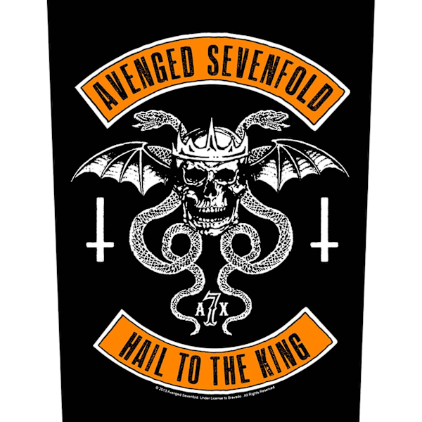 Avenged Sevenfold Biker Patch One Size Svart/Vit/Orange Black/White/Orange One Size