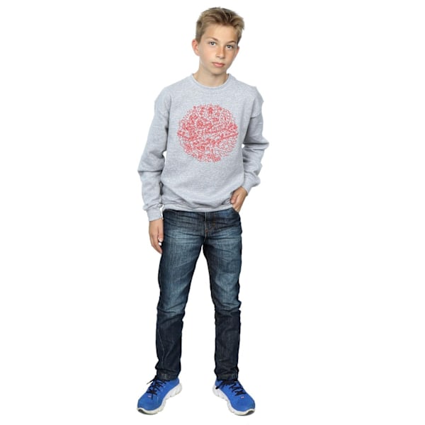 Star Wars Pojkar Jul Dödsstjärnan Sweatshirt 9-11 År Sport Sports Grey 9-11 Years