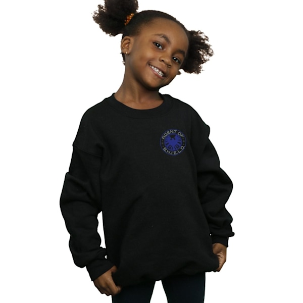 Marvel Girls Agents Of SHIELD Brösttryck Sweatshirt 7-8 år Black 7-8 Years