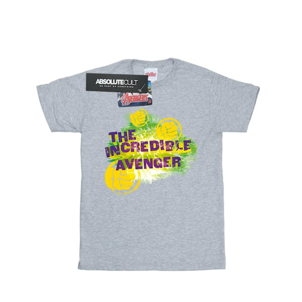 Marvel Girls Hulk Incredible Avenger Bomull T-shirt 5-6 år S Sports Grey 5-6 Years