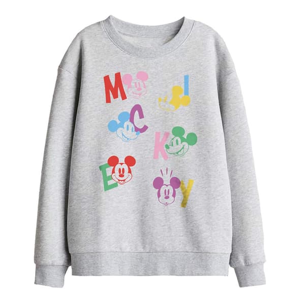 Disney Barn/Barn Musse Pigg Bokstäver Tröja 7-8 År Athletic Heather 7-8 Years