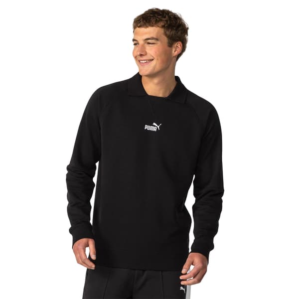 Puma Herr Logotyp Rundhalsad Tröja M Svart Black M