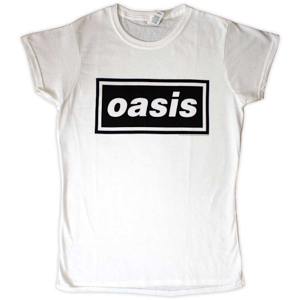 Oasis Dam/Kvinnor Decca Logotyp T-shirt L Vit White L