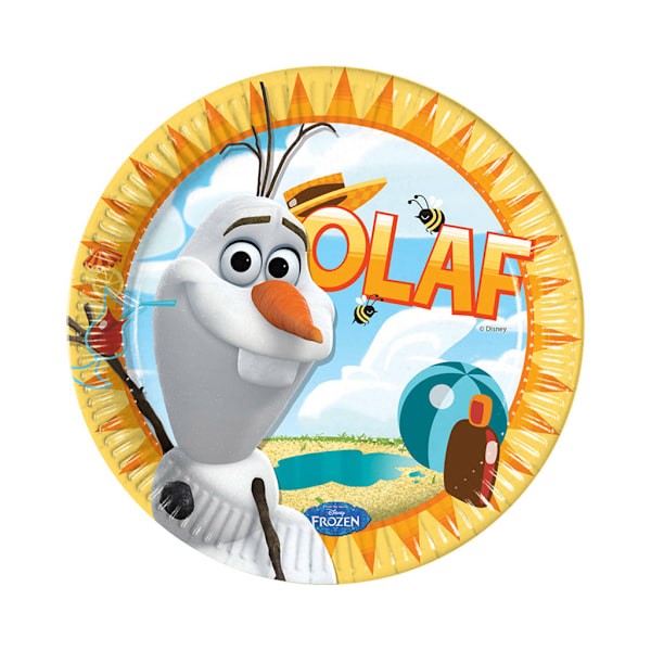 Frozen Beach Olaf Party Plates (8-pack) En Storlek Flerfärgad Multicoloured One Size