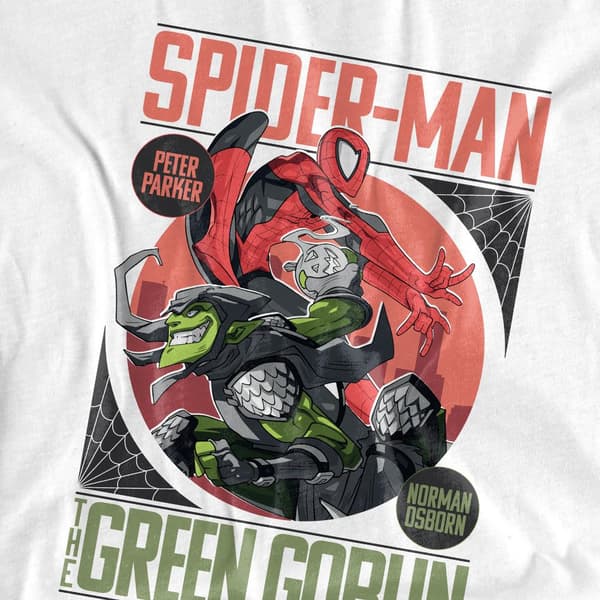 Spider-Man Herr T-shirt Vs Green Goblin Strl L Vit White L