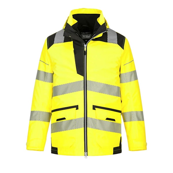 Portwest Herr PW3 5 i 1 Hi-Vis Jacka S Gul/Svart Yellow/Black S