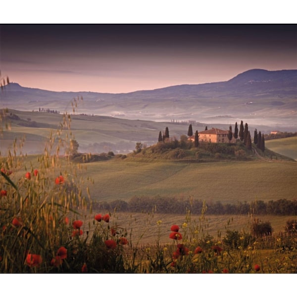 Rod Edwards First Light Tuscany Canvas Print 80cm x 60cm Multic Multicoloured 80cm x 60cm