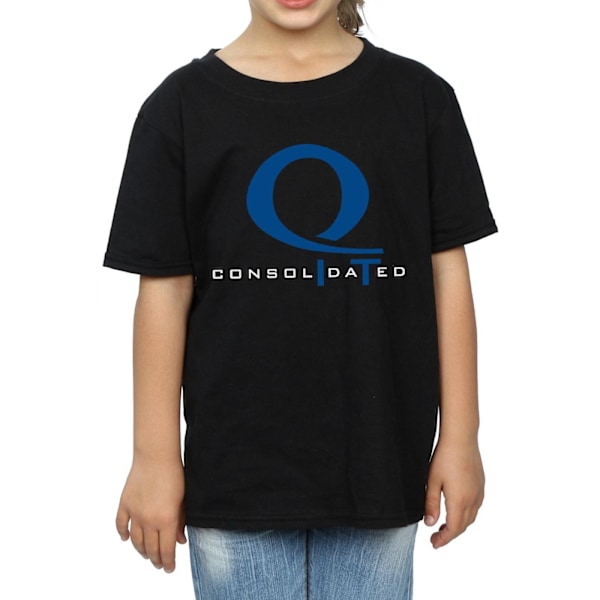 DC Comics Girls Arrow Queen Consolidated Logo Bomull T-shirt 5- Black 5-6 Years