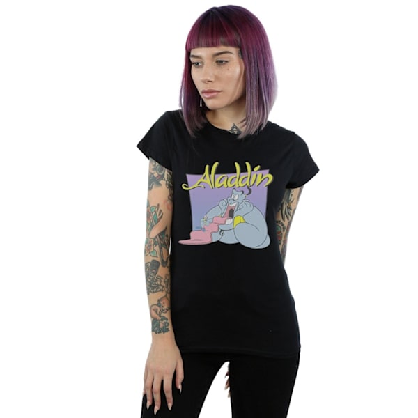 Disney Dam/Kvinnor Aladdin Genie Wishing Dude Bomull T-shirt Black XXL