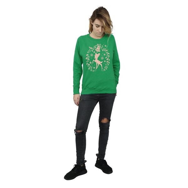 Disney Womens/Ladies Bambi Christmas Wreath Sweatshirt L Irish Irish Green L