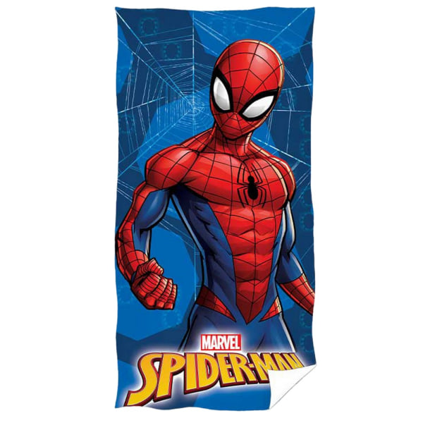 Spider-Man printed strandhandduk 140cm x 70cm Blå/Röd Blue/Red 140cm x 70cm