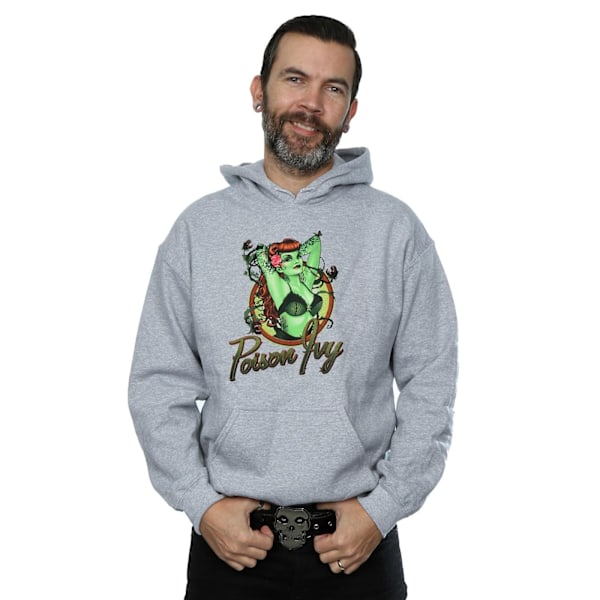 DC Comics Herr DC Bombshells Poison Ivy Badge Hoodie M Heather Heather Grey M