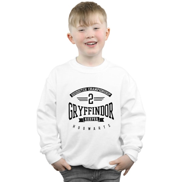 Harry Potter Pojkar Gryffindor Keeper Sweatshirt 12-13 År Vit White 12-13 Years