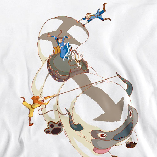 Avatar: The Last Airbender Unisex Vuxen Hang On Appa Sweatshirt White L