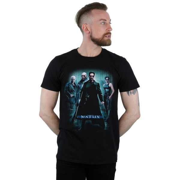 The Matrix Mens Group Poster T-Shirt 5XL Svart Black 5XL