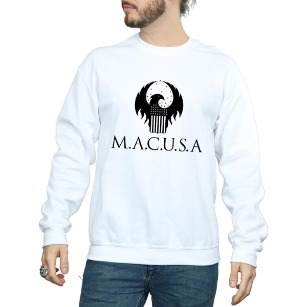 Fantastic Beasts Herr MACUSA Logo Sweatshirt L Vit White L