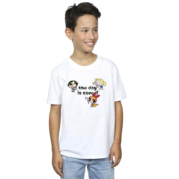 Powerpuff Girls Boys Girls The Day Is Saved T-Shirt 3-4 år White 3-4 Years