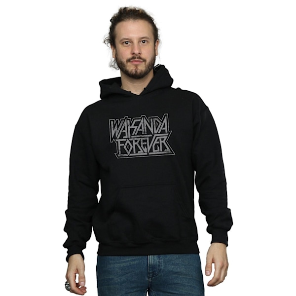 Marvel Herr Wakanda Forever Logo Hoodie XL Svart Black XL