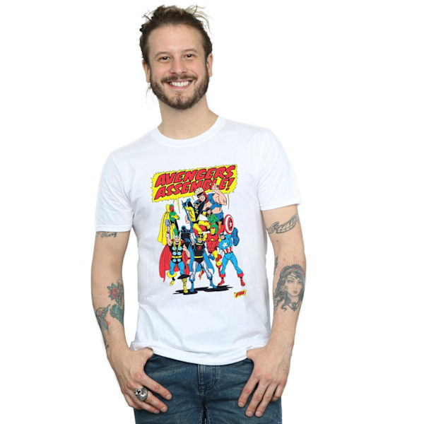 Marvel Comics Herr Avengers Assemble T-shirt XL Vit White XL