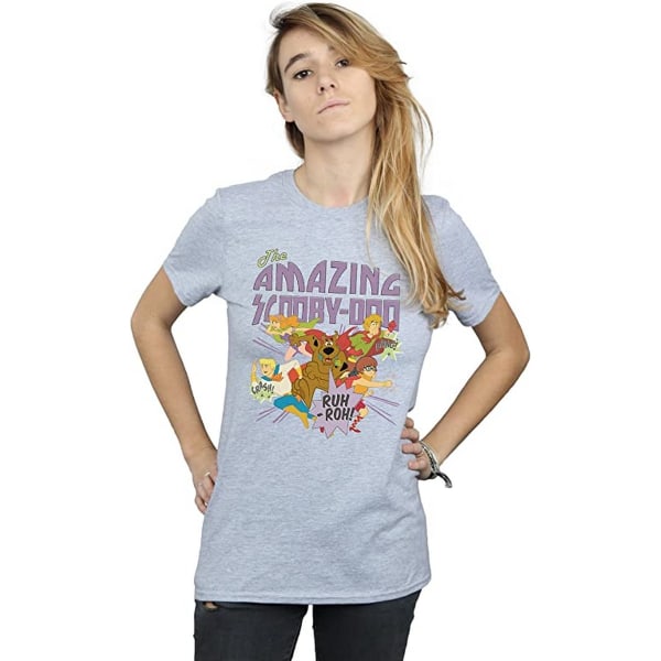 Scooby Doo Womens/Ladies The Amazing Boyfriend T-Shirt XXL Spor Sports Grey XXL