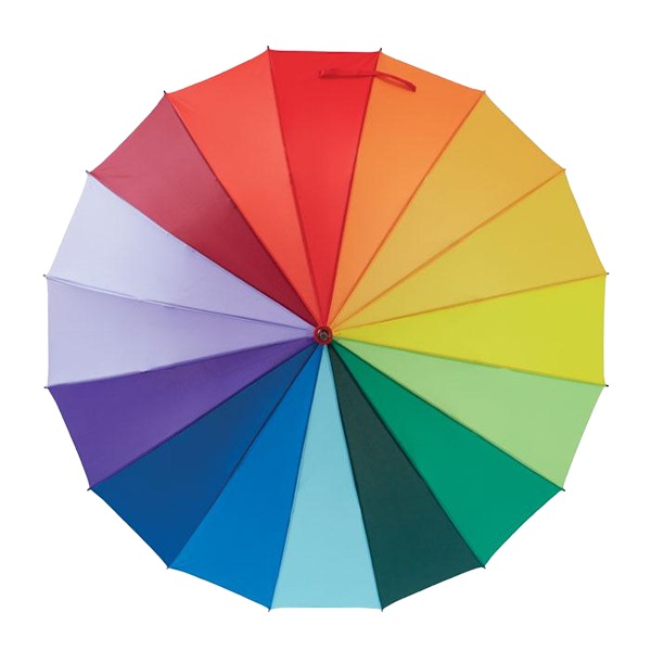 MidOcean Bowbrella Regnbågsfärgat paraply med käpp, One Size, Multicoloure Multicoloured One Size
