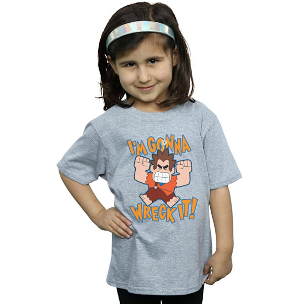 Disney Girls Wreck It Ralph I´m Gonna Wreck It Bomull T-shirt 7 Black 7-8 Years