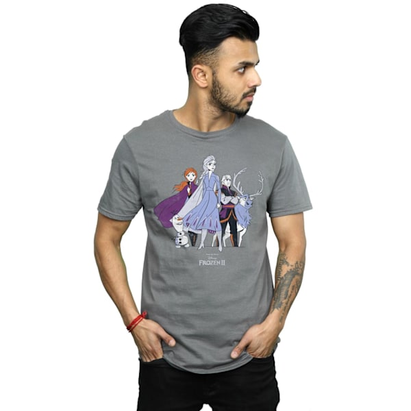 Disney Herr Frozen 2 Distressed Group T-shirt M Charcoal Charcoal M