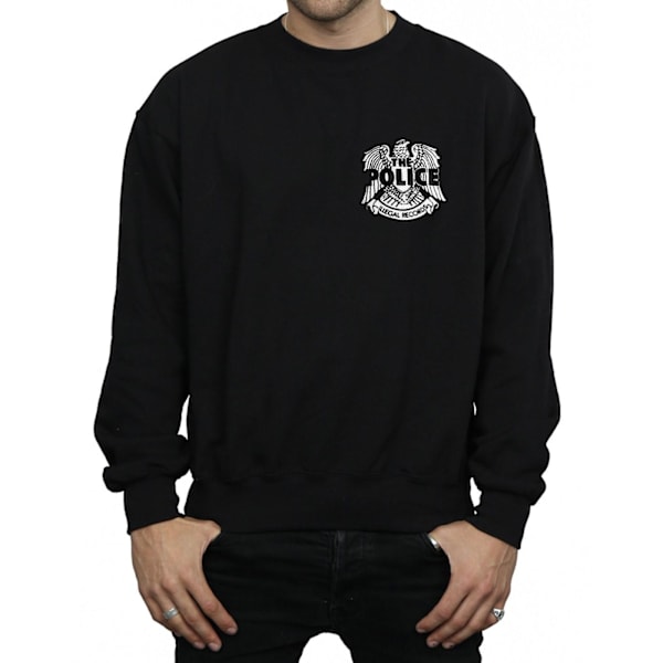 The Police Mens Illegal Records Eagle Chest Sweatshirt L Svart Black L