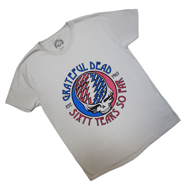 Grateful Dead Unisex Vuxen Stealie 60 T-Shirt XL Grå Grey XL