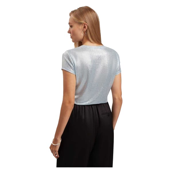 Ted Baker Dam/Dam Metallic Slim T-shirt 8 UK Blå Blue 8 UK