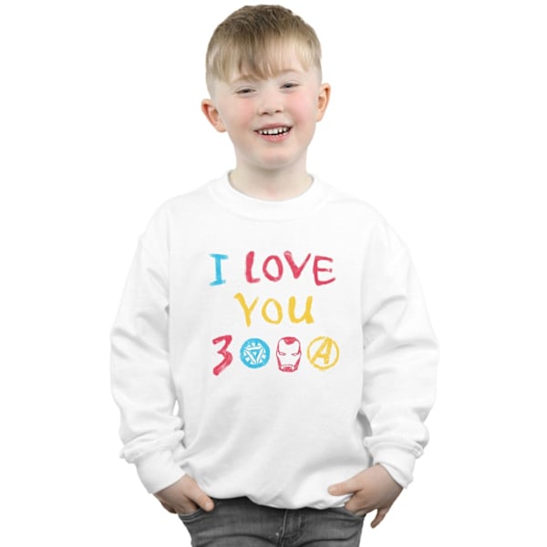 Marvel Boys Avengers Endgame I Love You 3000 Kritor Sweatshirt White 12-13 Years