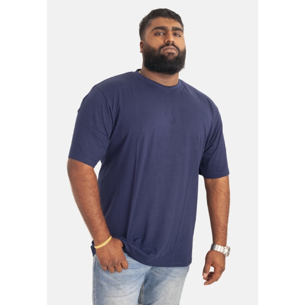 D555e Herr Kingsize Flyers-1 T-shirt med rund hals 8XL Marinblå Navy 8XL