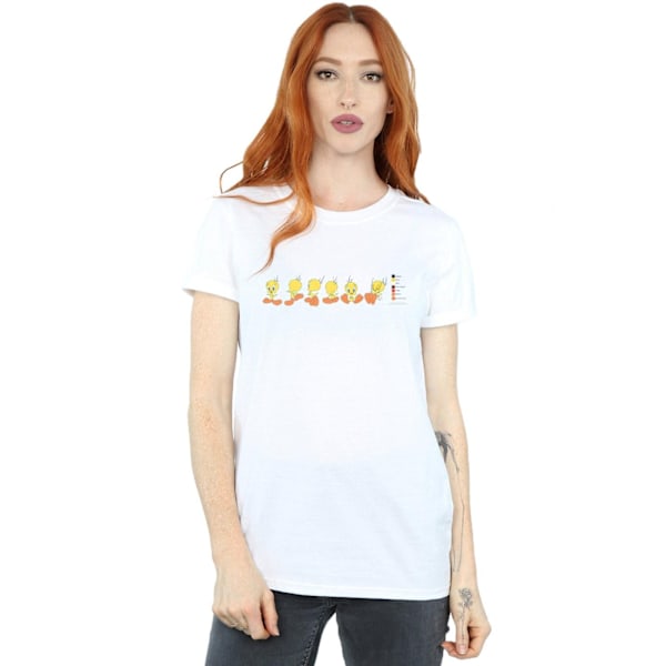 Looney Tunes Dam/Damer Tweety Pie Färgkod Bomull Pojkvän White L