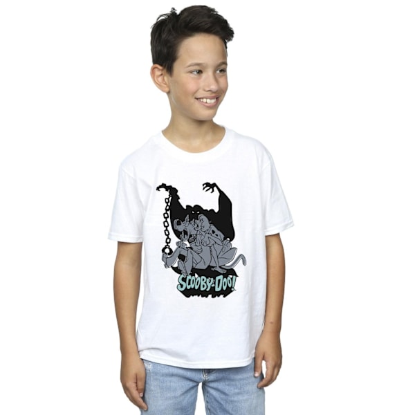 Scooby Doo Boys Scared Jump T-Shirt 5-6 år Vit White 5-6 Years