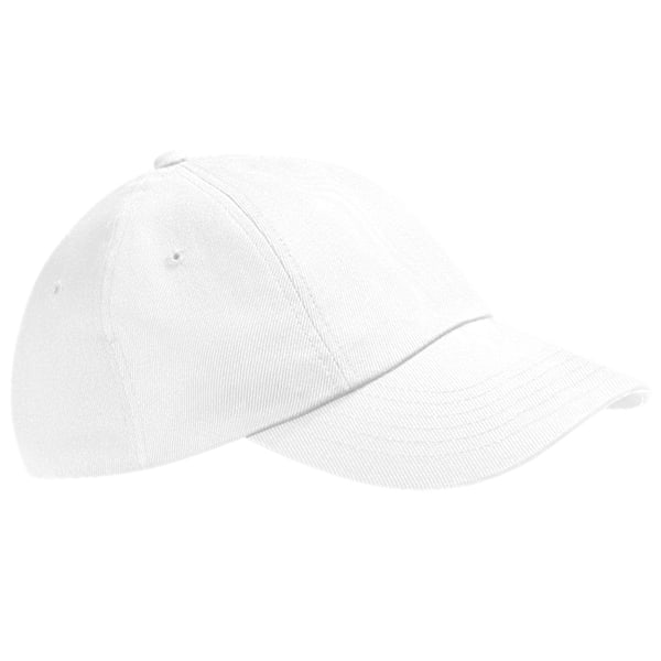 Beechfield Unisex Lågprofilerad Tung Bomullsborrkeps / Huvudbonad White One Size